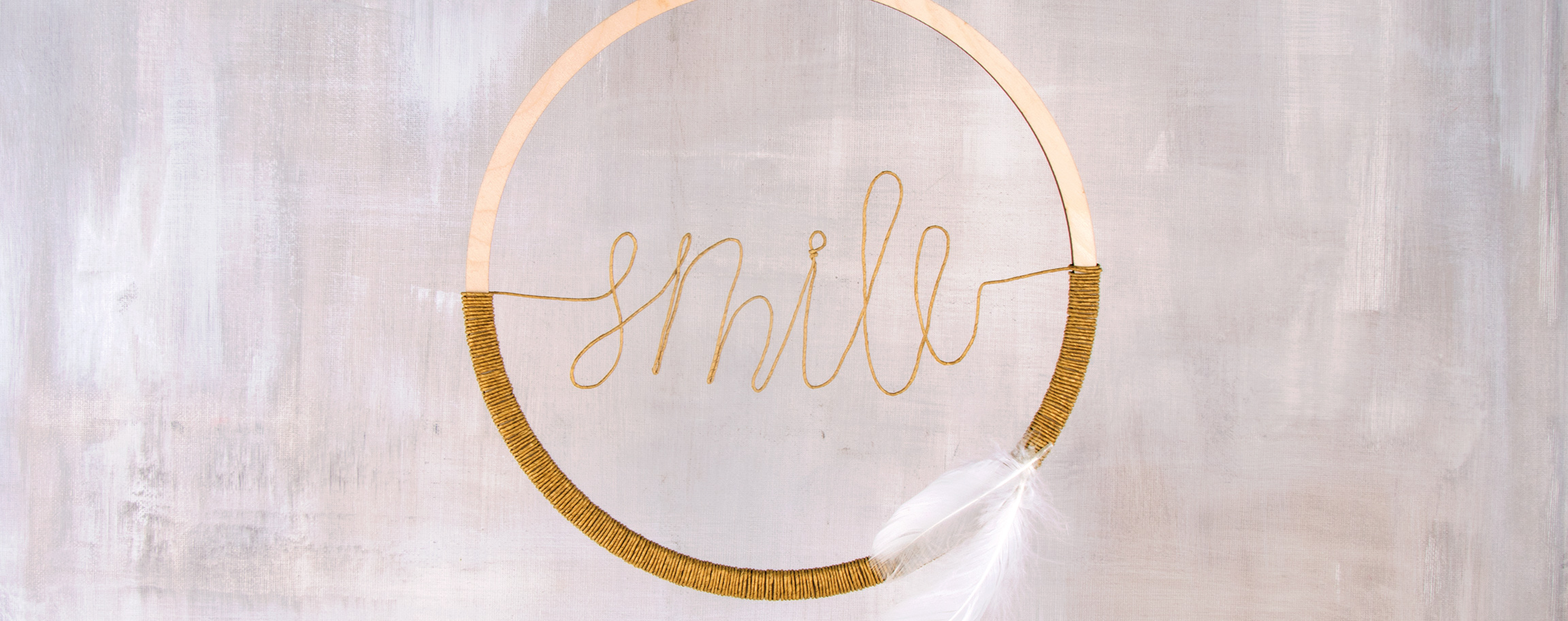 Wooden ring Smile