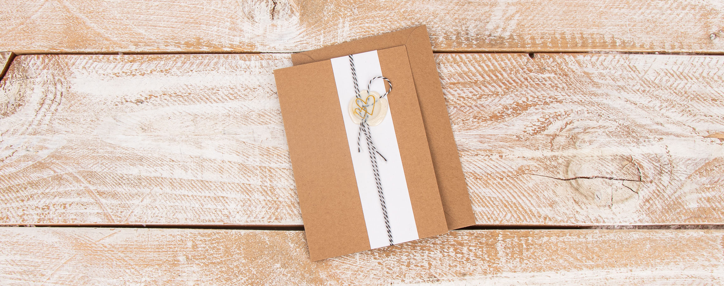 Card sealed by waxed Heart