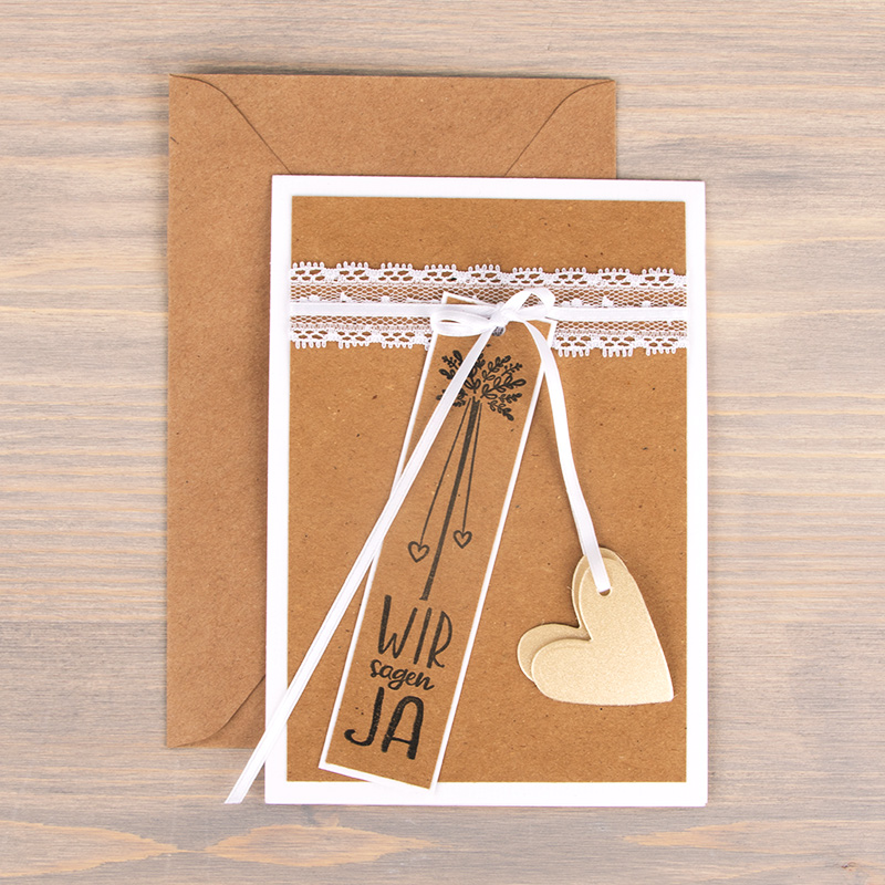 Card „Wir sagen ja“