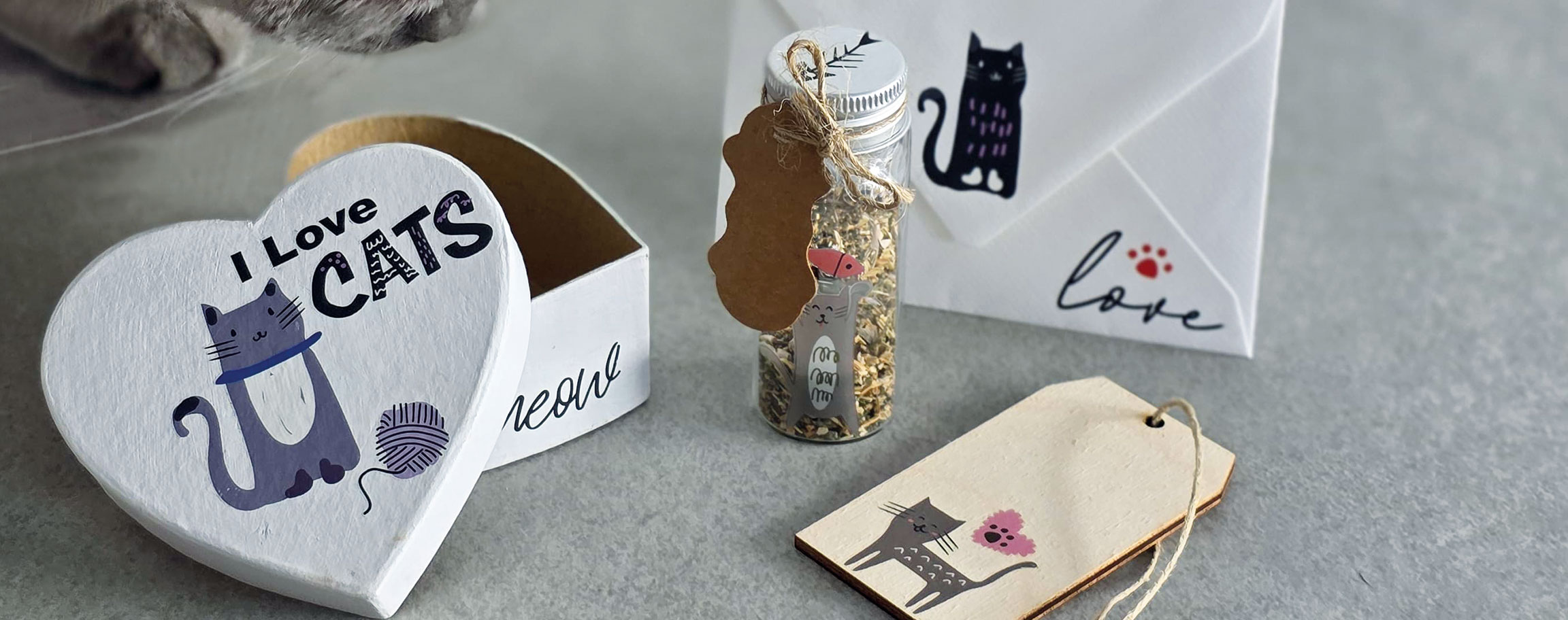 Cat motifs Transfer Rub-on