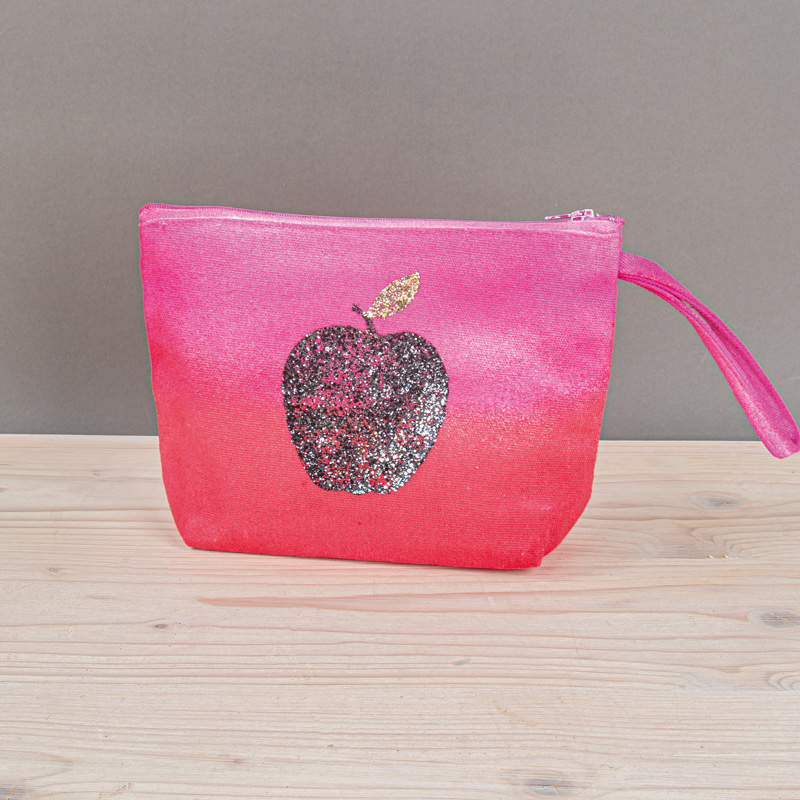 Kosmetiktasche mit Glimmerapfel