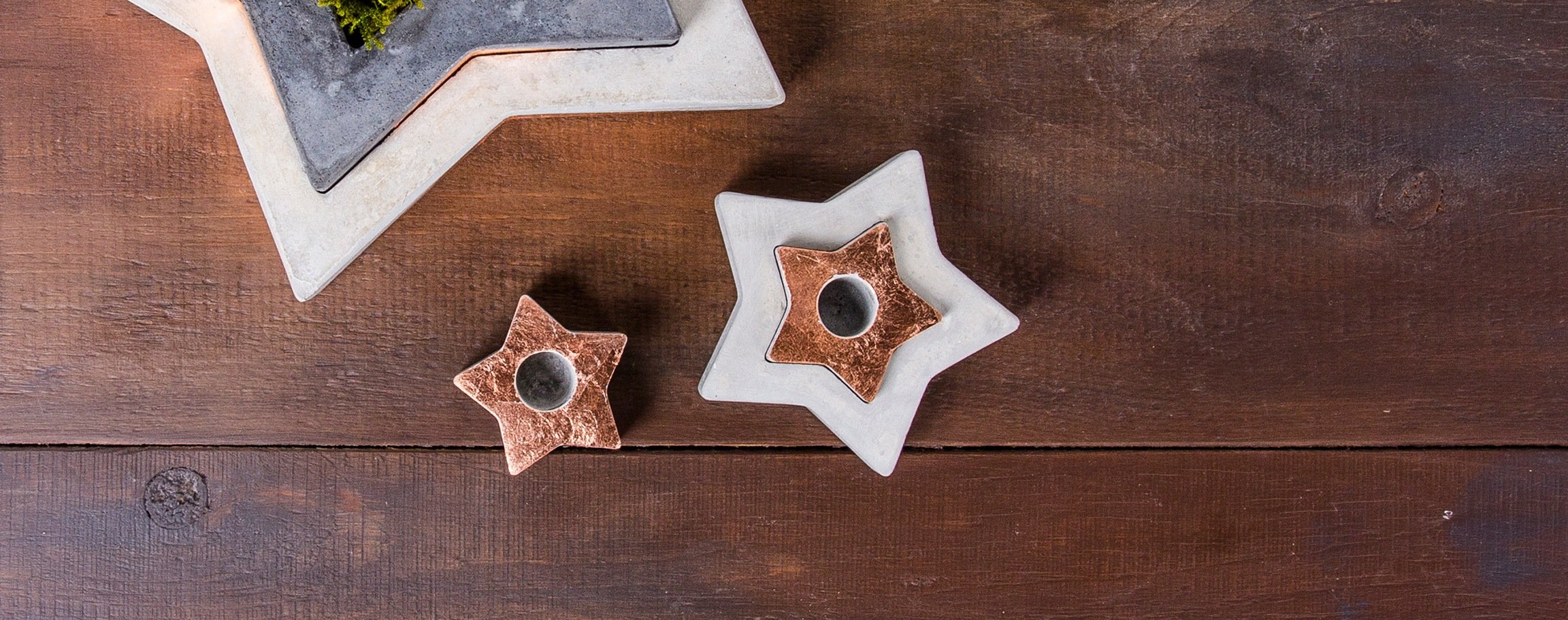 Kreativ-Beton Stern-Set 2-teilig
