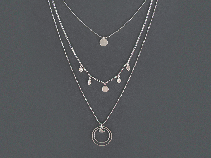 Layering-Ketten Silber
