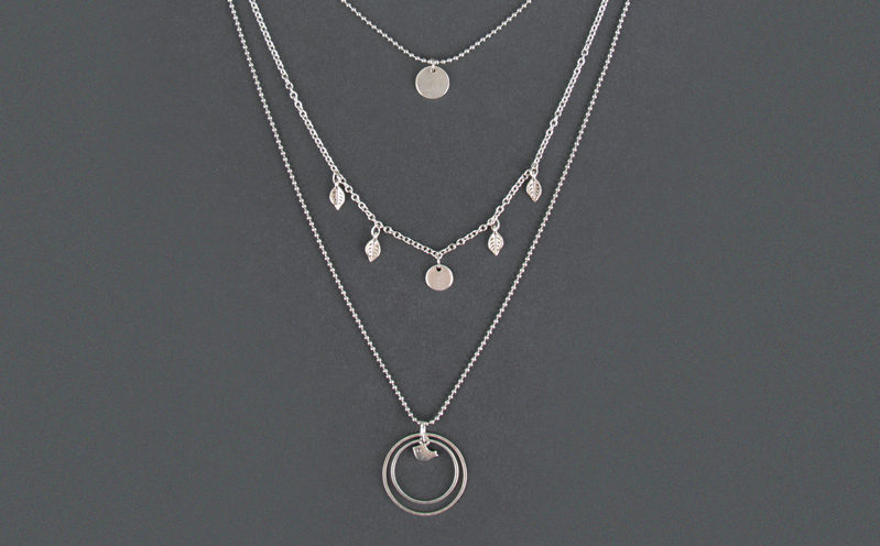 Layering-Ketten Silber