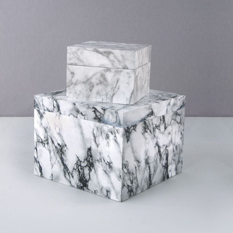 Marmorierte Aufbewahrungsboxen