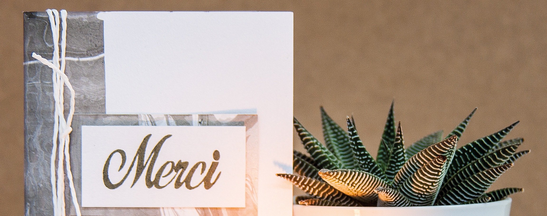 Marbled card B6 „Merci“