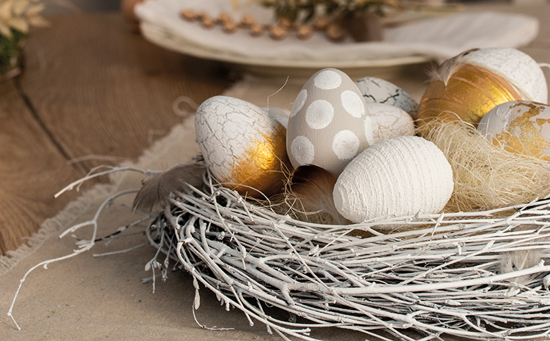 Osternest mit Eiern