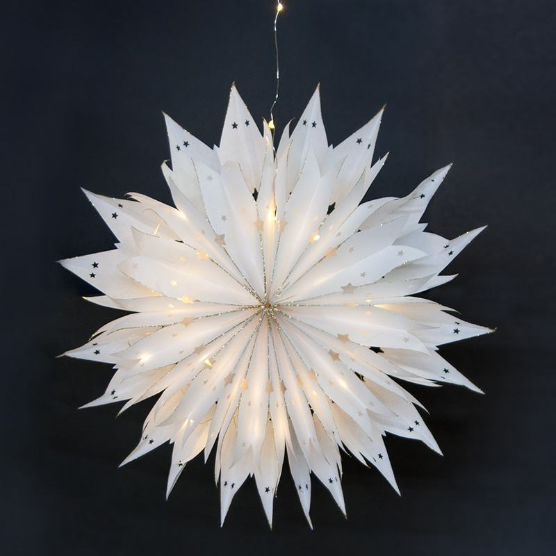 Papierstern mit Lichterkette – Bastelidee – Rayher