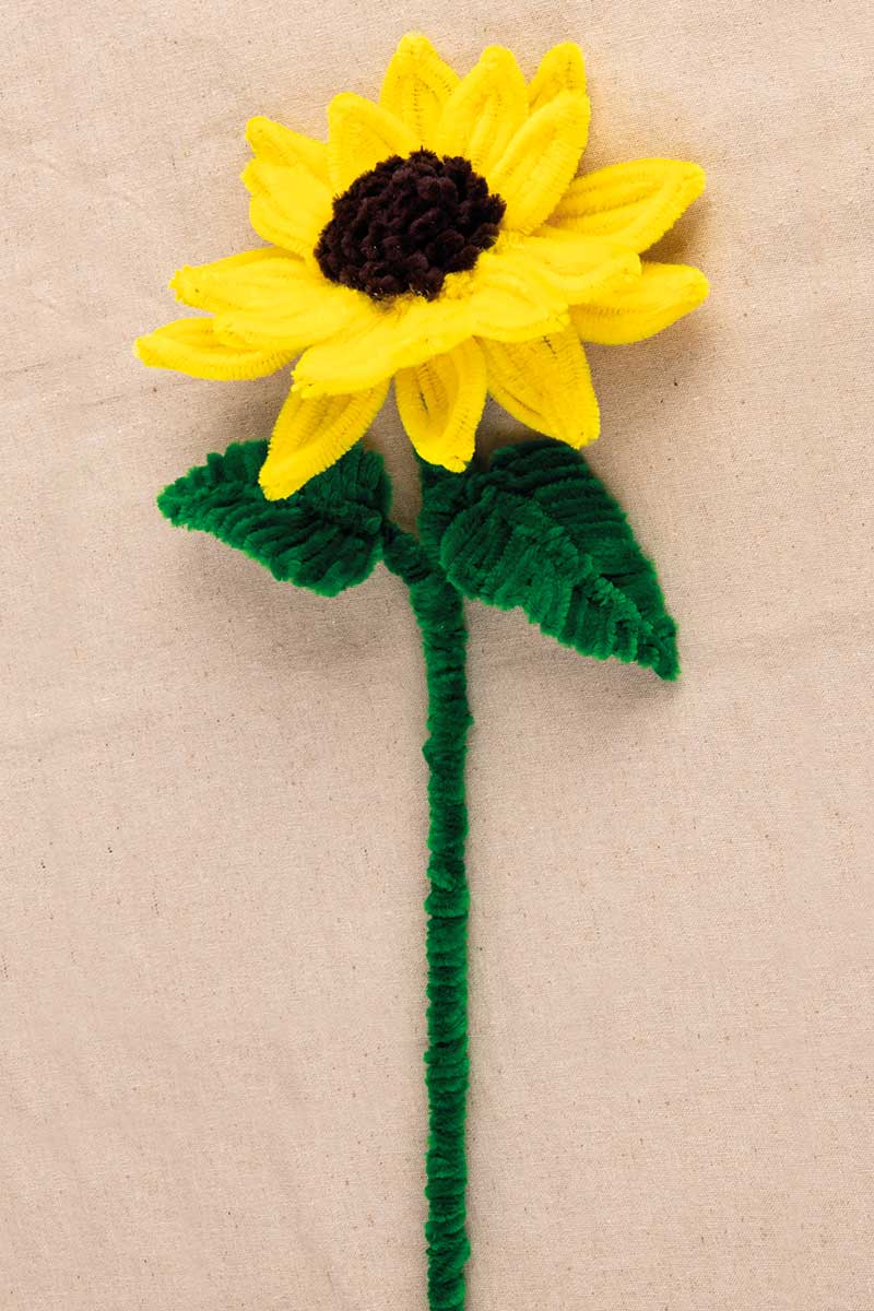Chenille wire sunflower