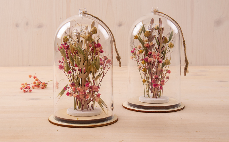 Trockenblumen unter der Haube