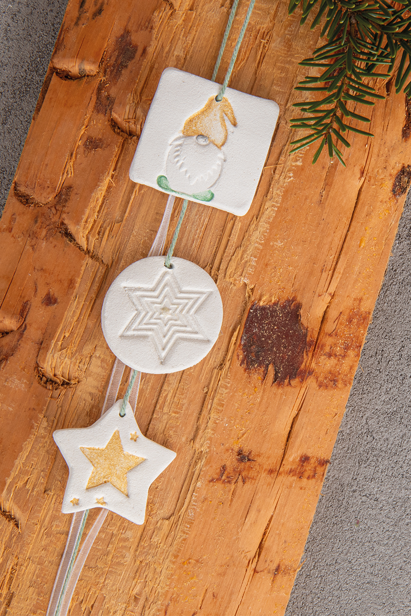 Christmas pendants out of Porzella