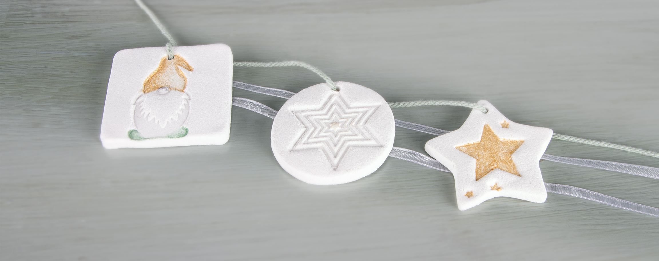 Christmas pendants out of Porzella