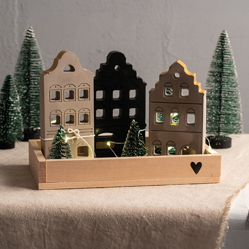 Christmas nordic houses