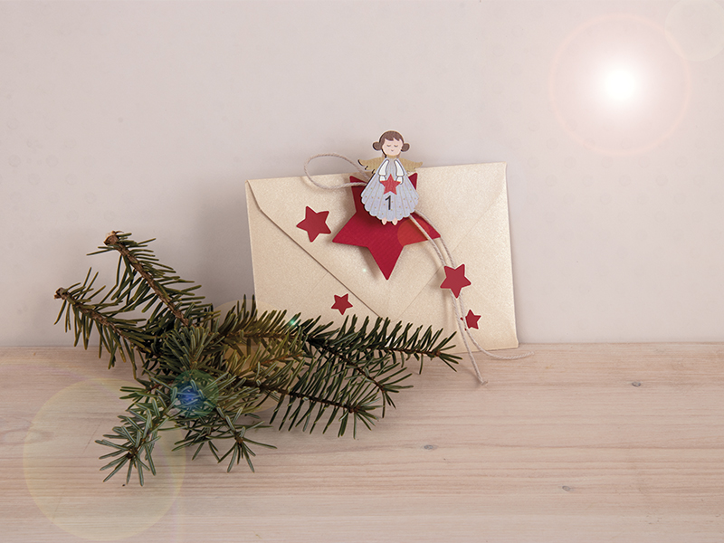 Christmassy envelope.