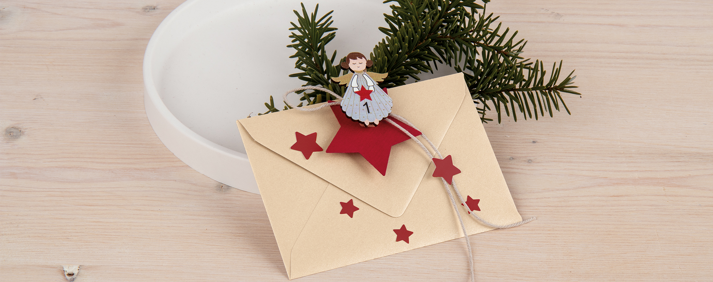 Christmassy envelope.