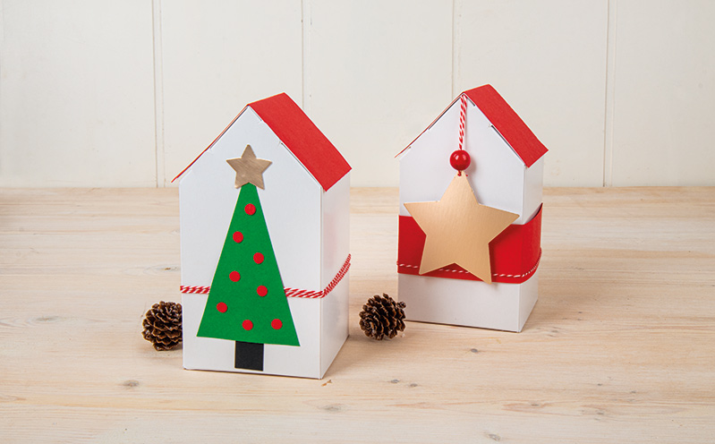 Weihnachtshäuschen Faltschachtel