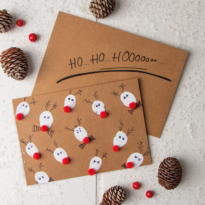 Christmas card Rudolph