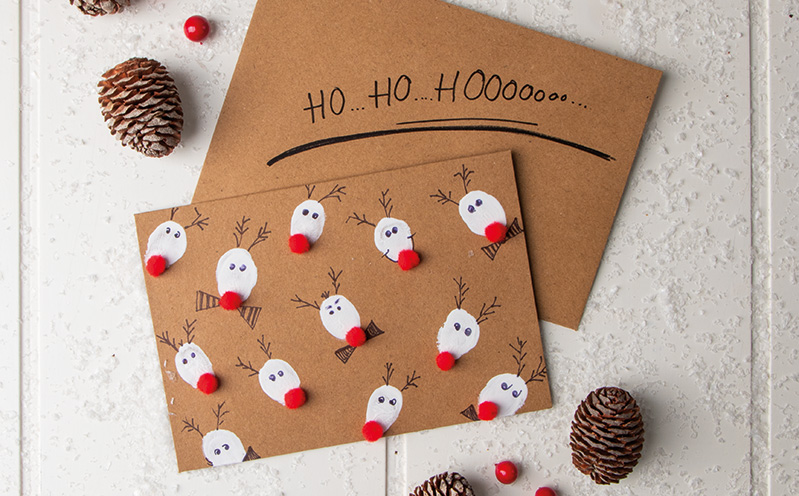 Weihnachtskarte Rudolph