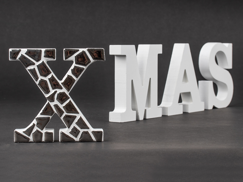 Xmas mosaic letters
