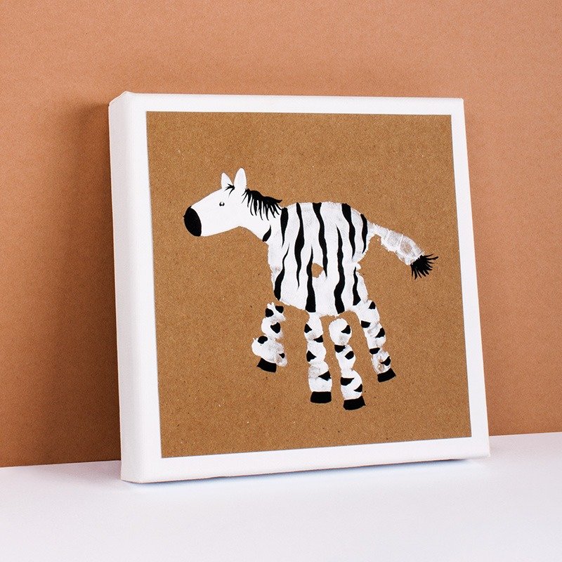 Zebra-Bild mit Fingerfarbe